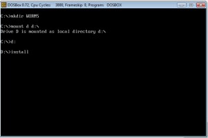DOSBox Install the game via DOSBox