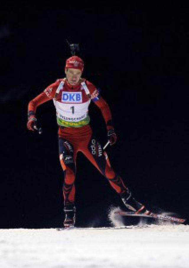 Ole Einar Bjoerndalen of Norway takes 1st place during the IBU Biathlon World Championships Men’s Pursuit event on February 15, 2009 in Pyeong Chang, Korea. (Photo by Agence Zoom/Getty Images) Ole Einar Bjoerndalen of Norway takes 1st place during the IBU Biathlon World Championships Men’s Pursuit event on February 15, 2009 in Pyeong Chang, Korea. (Photo by Agence Zoom/Getty Images)